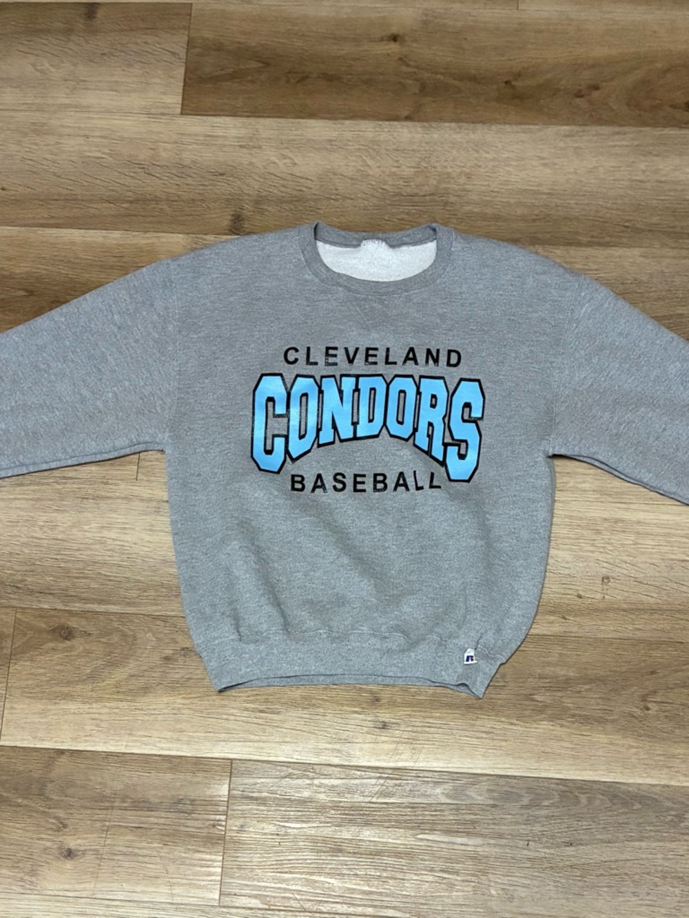 Cleveland Condors Baseball Grey Crewneck Sweatshirt (RUSSEL ATHLETICS BLANK)